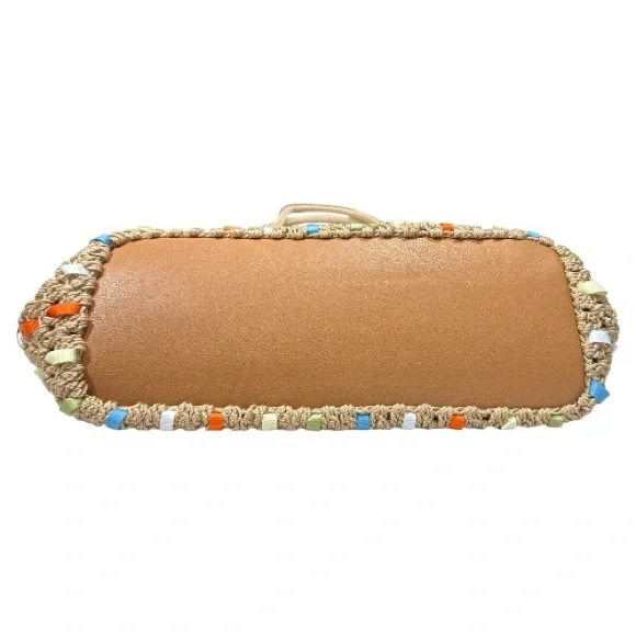 NWT Lina Woven Shoulder Bag Bamboo Multi Color - Picture 7 of 10